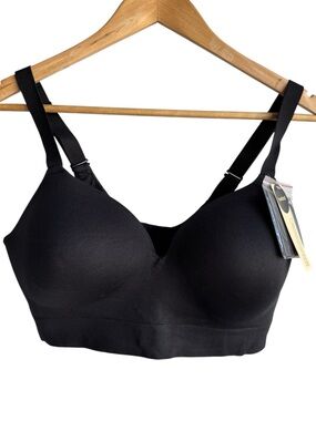 Shapermint Truekind Supportive Comfort Wireless Shaping Bra XL Black Stretch NWT